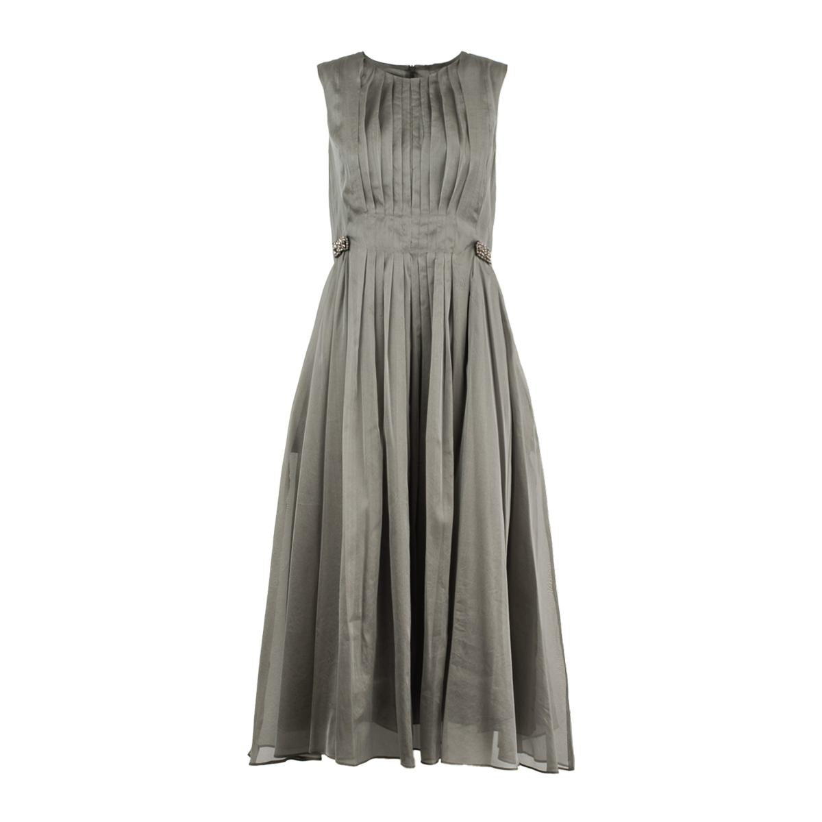 Max Mara Klänning i Siden med Blandad Organza
