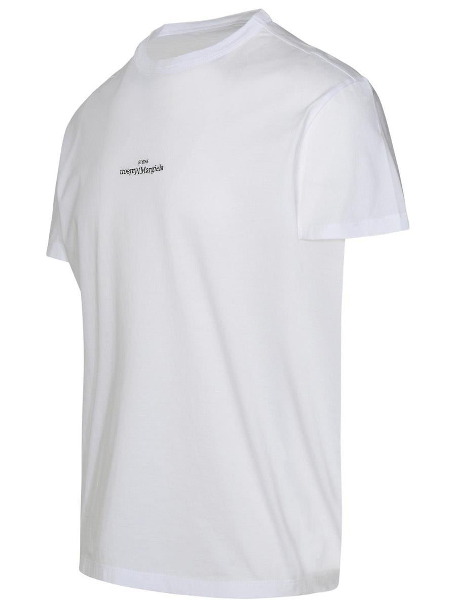 Maison Margiela Vit Bomulls-T-shirt