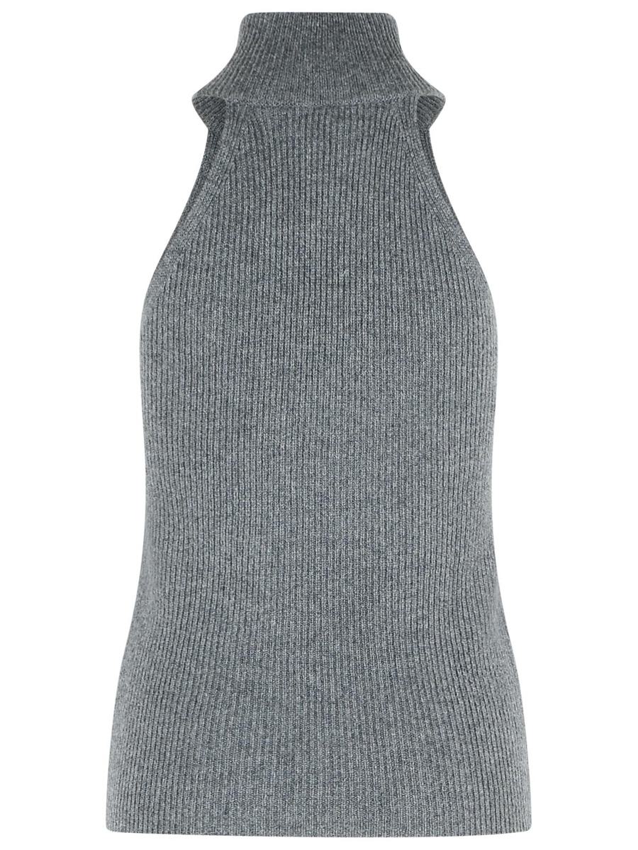 Lisa Yang 'Freya' Grafit Cashmere Top