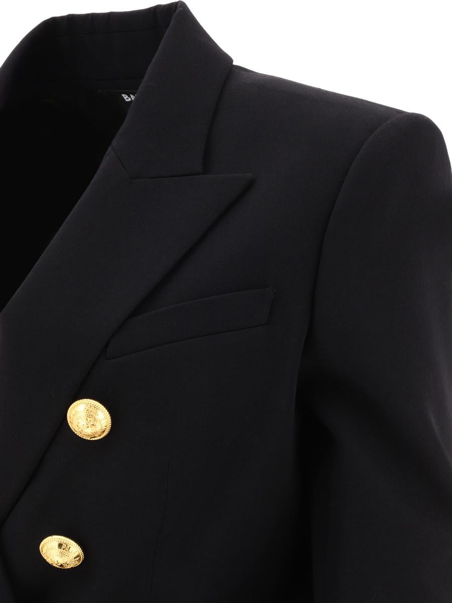 Balmain Dubbelknäppt Ulljacka