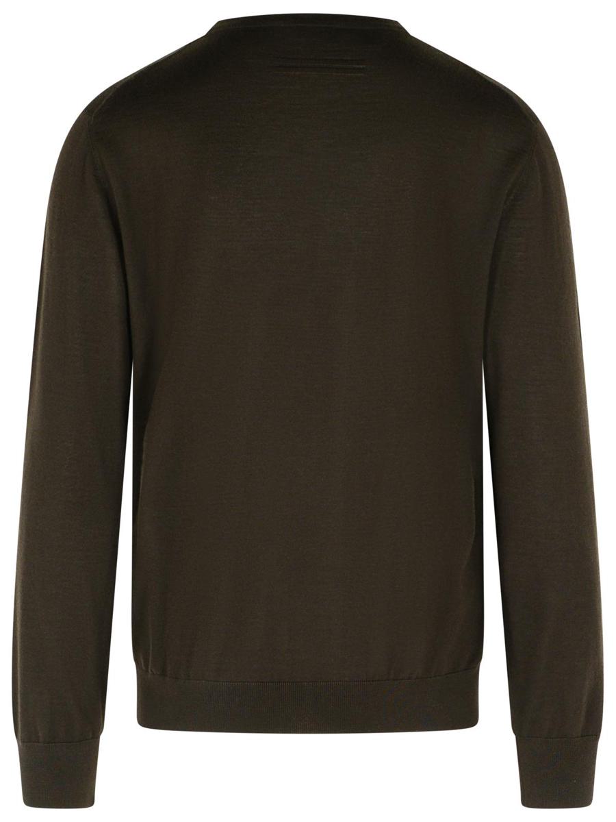 Zegna brun tröja i kashmirblandning