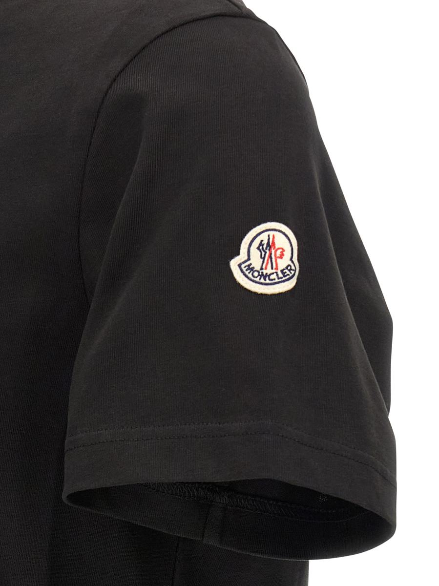 Moncler Flockad Logotyp T-shirt