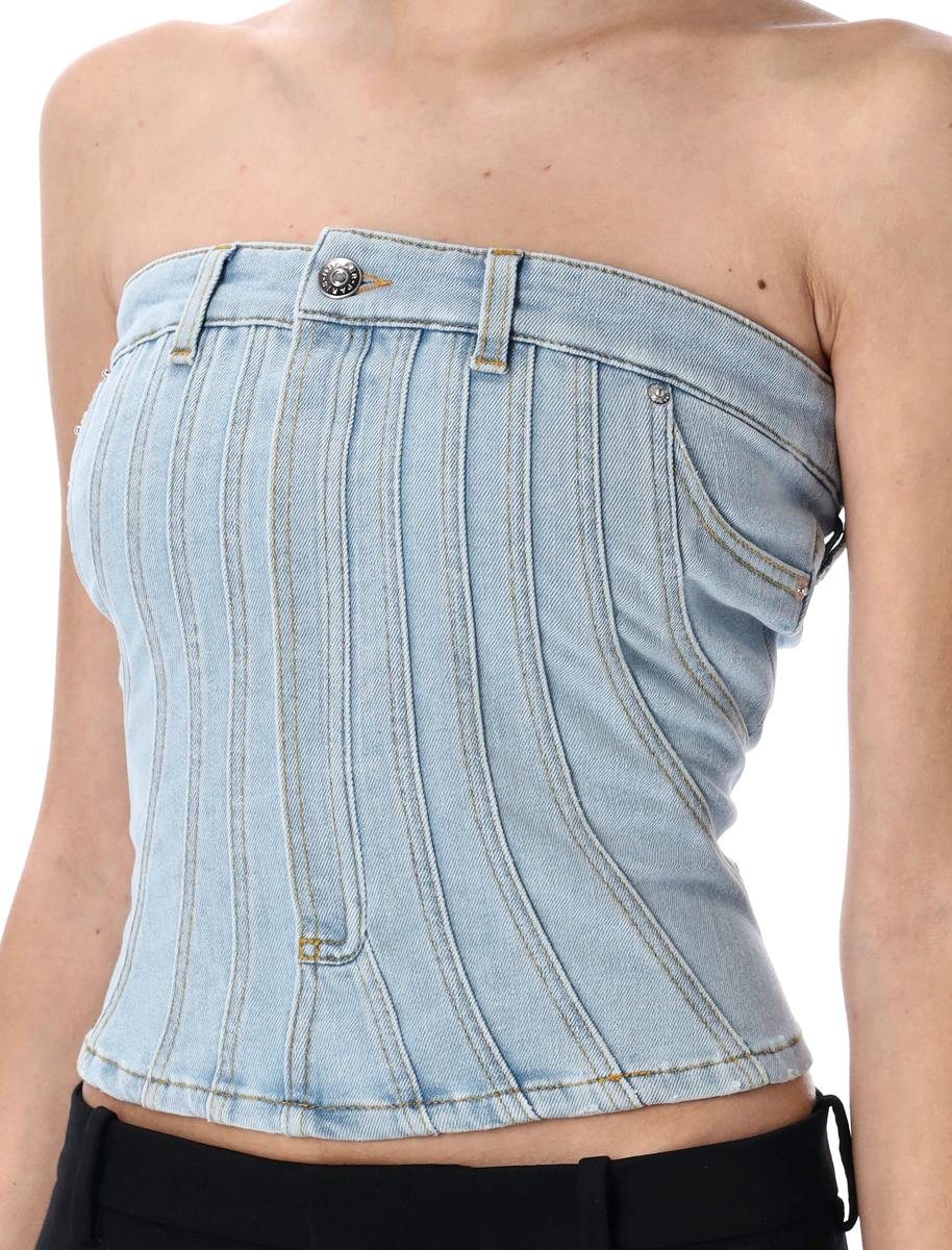 Mugler Denim Bustier