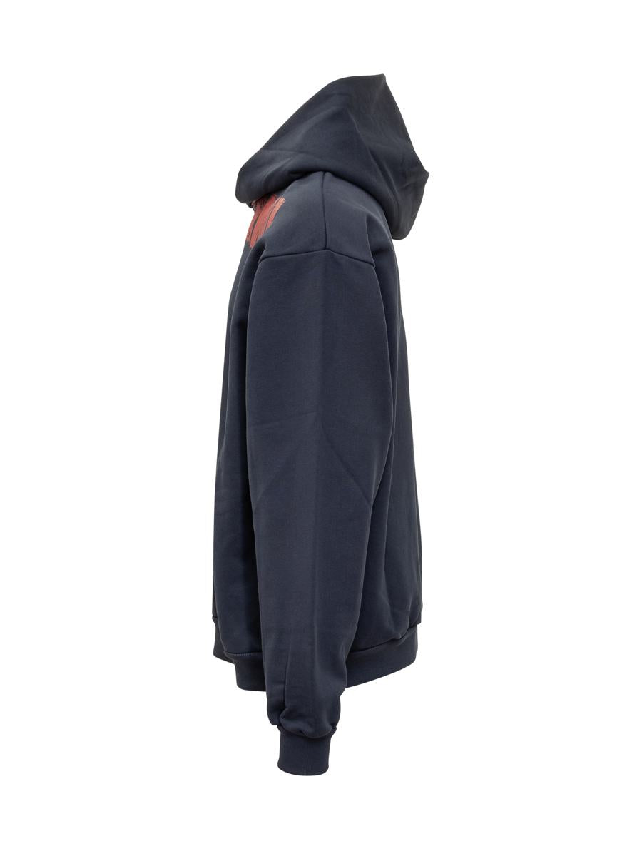 Marni Marni Hoodie Med Röd Logotyp