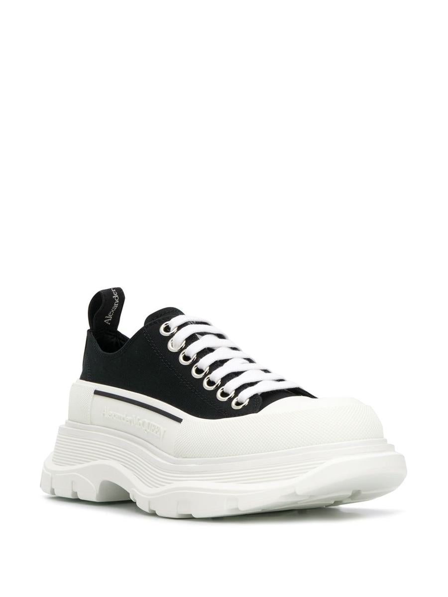 Alexander McQueen Tread Slick Canvas Sneakers med gummisula