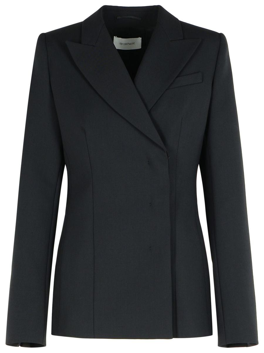 Sportmax 'Cocco' svart kavaj i ny ull