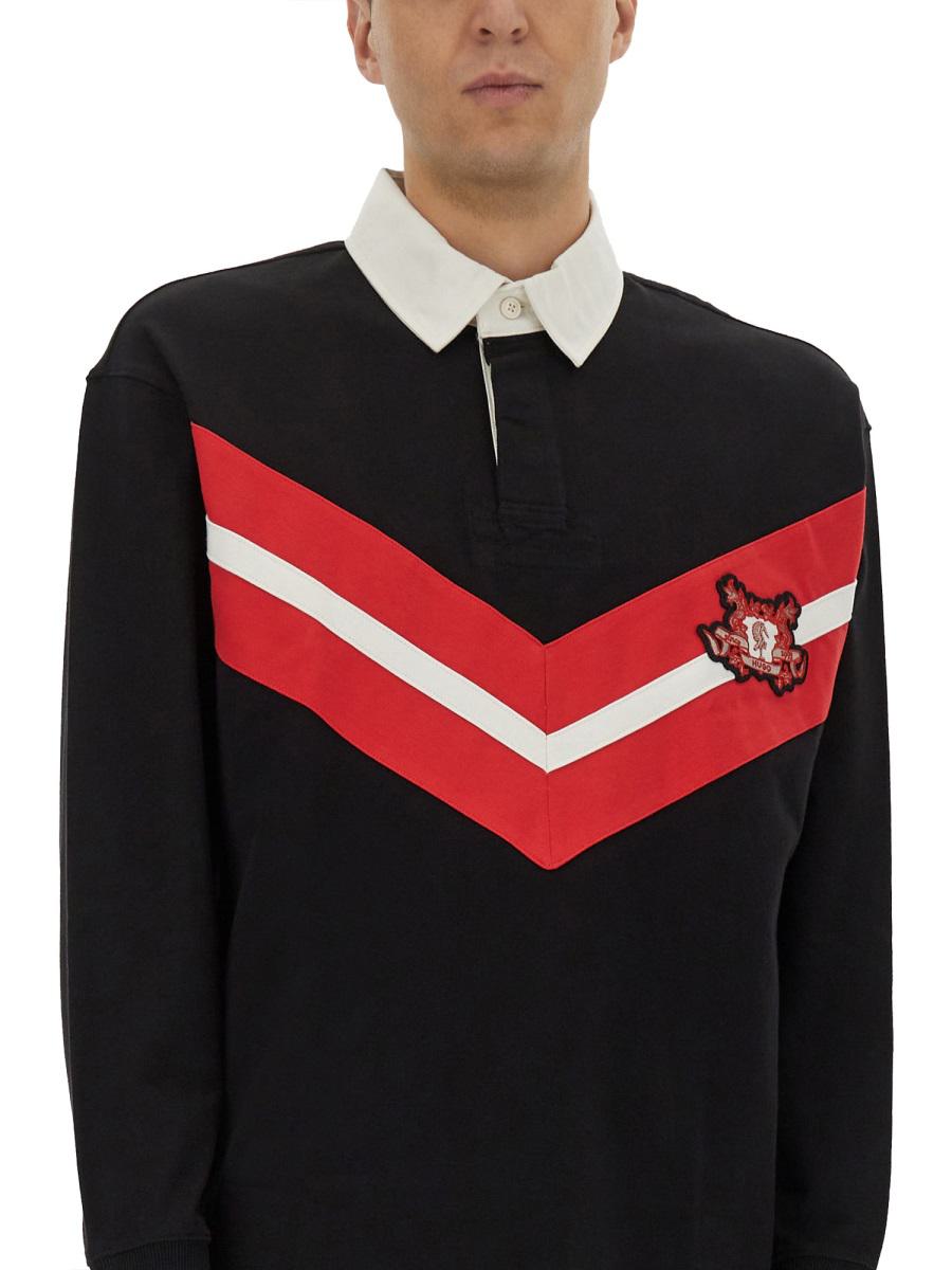 Hugo Boss pikétröja med college-logotyp