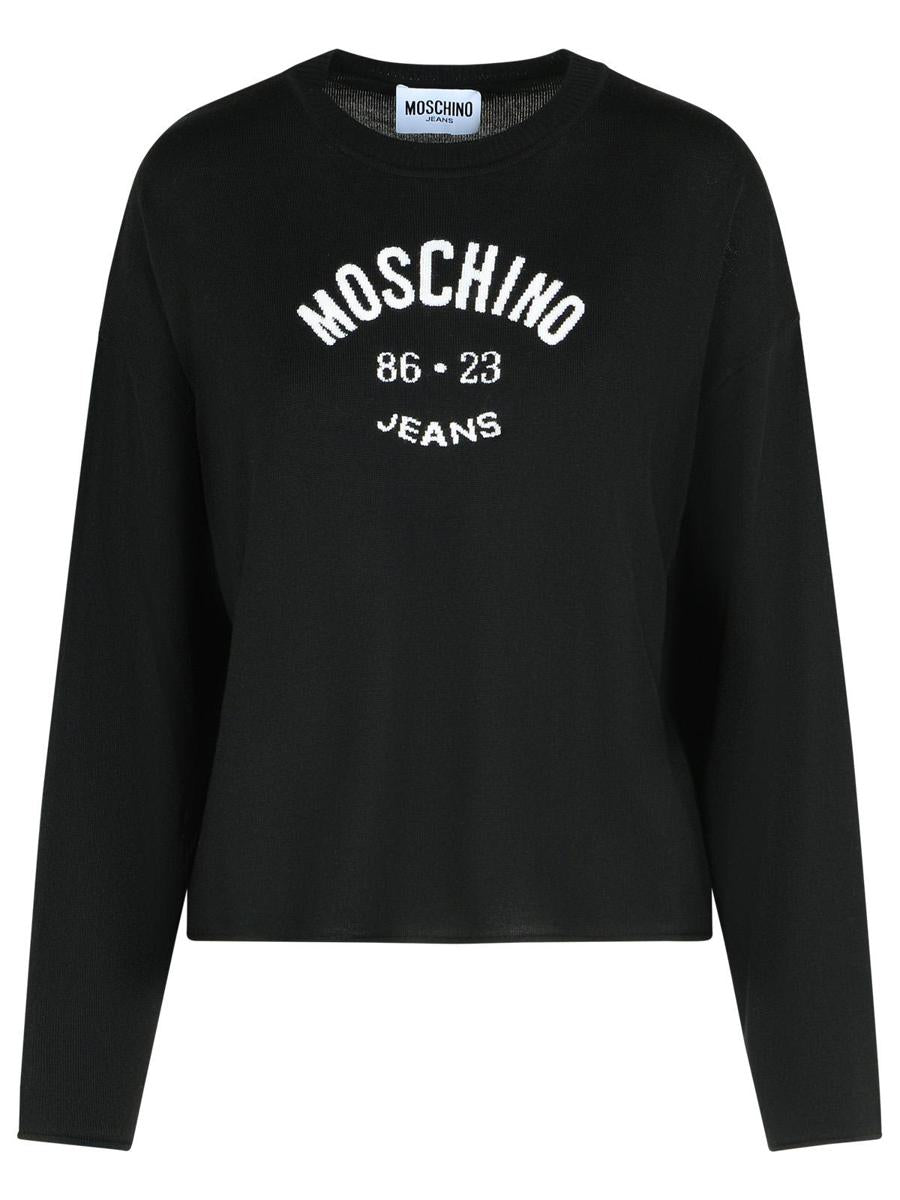 Moschino Jeans Svart Virgin Wool-tröja