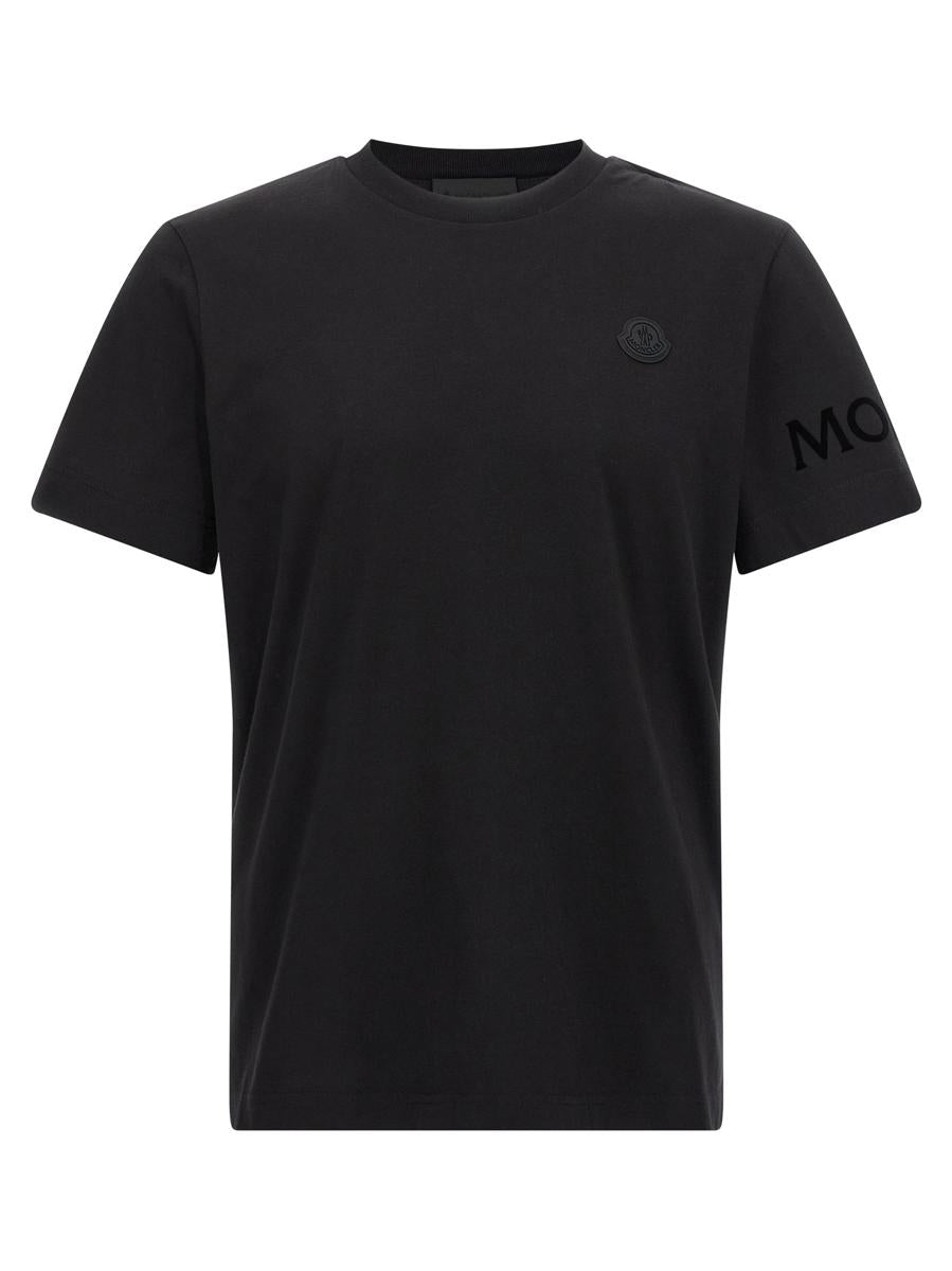 Moncler-t-shirt med logotyp