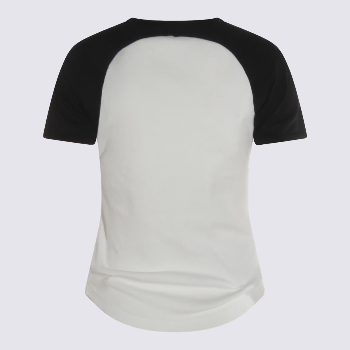 Courrèges vit och svart bomulls-T-shirt