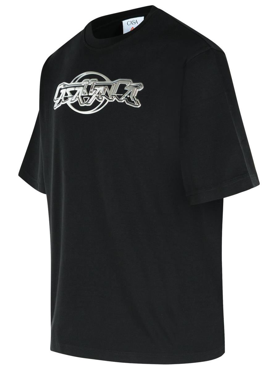 Casablanca svart bomulls-T-shirt