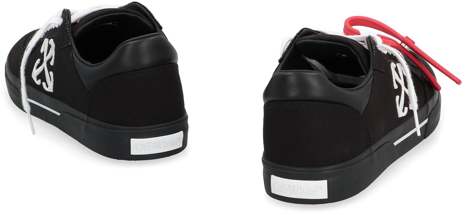 Off-white nya vulkaniserade kanvas låga sneakers