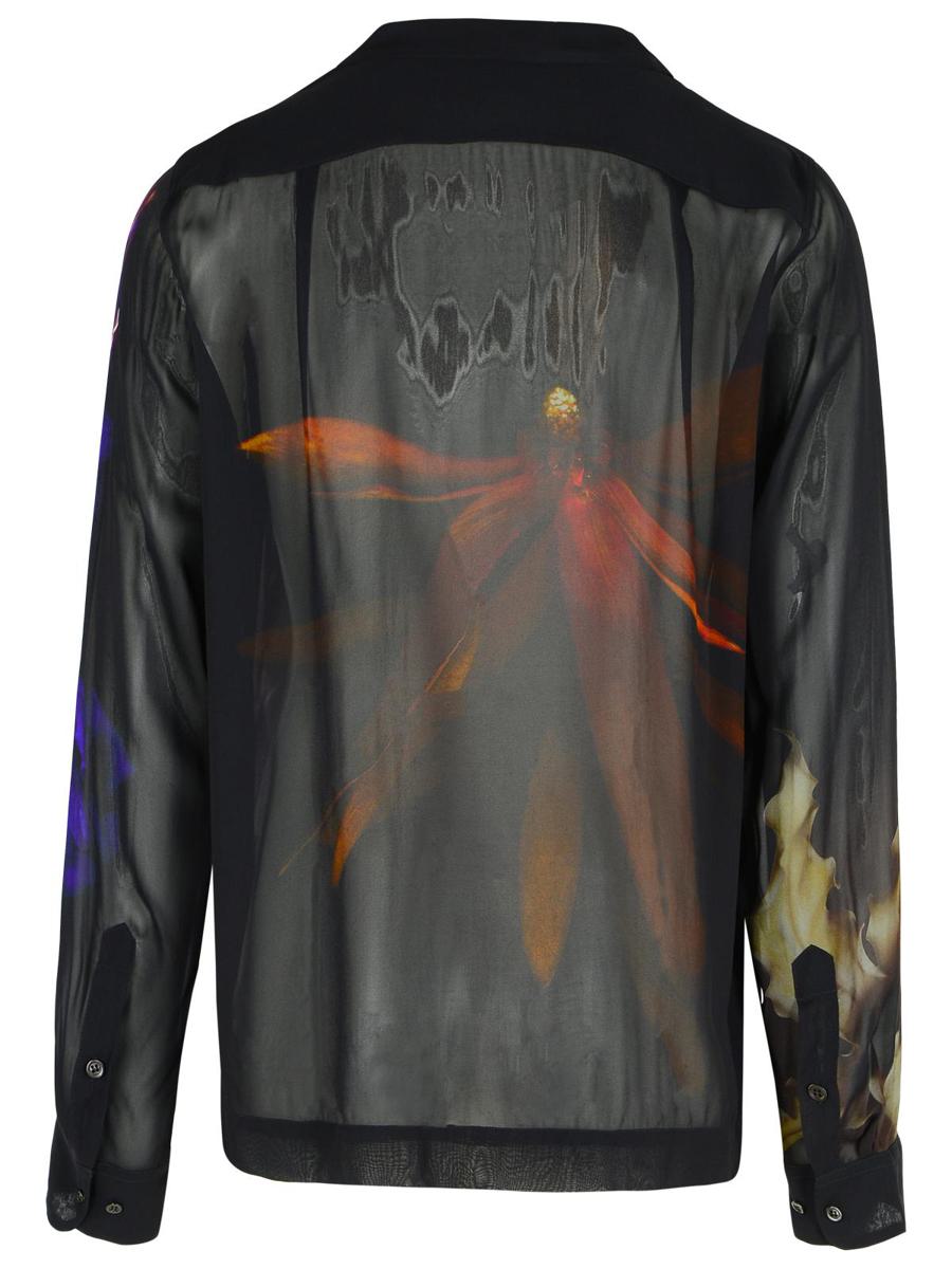 Dries Van Noten 'Carly' svart viskosskjorta