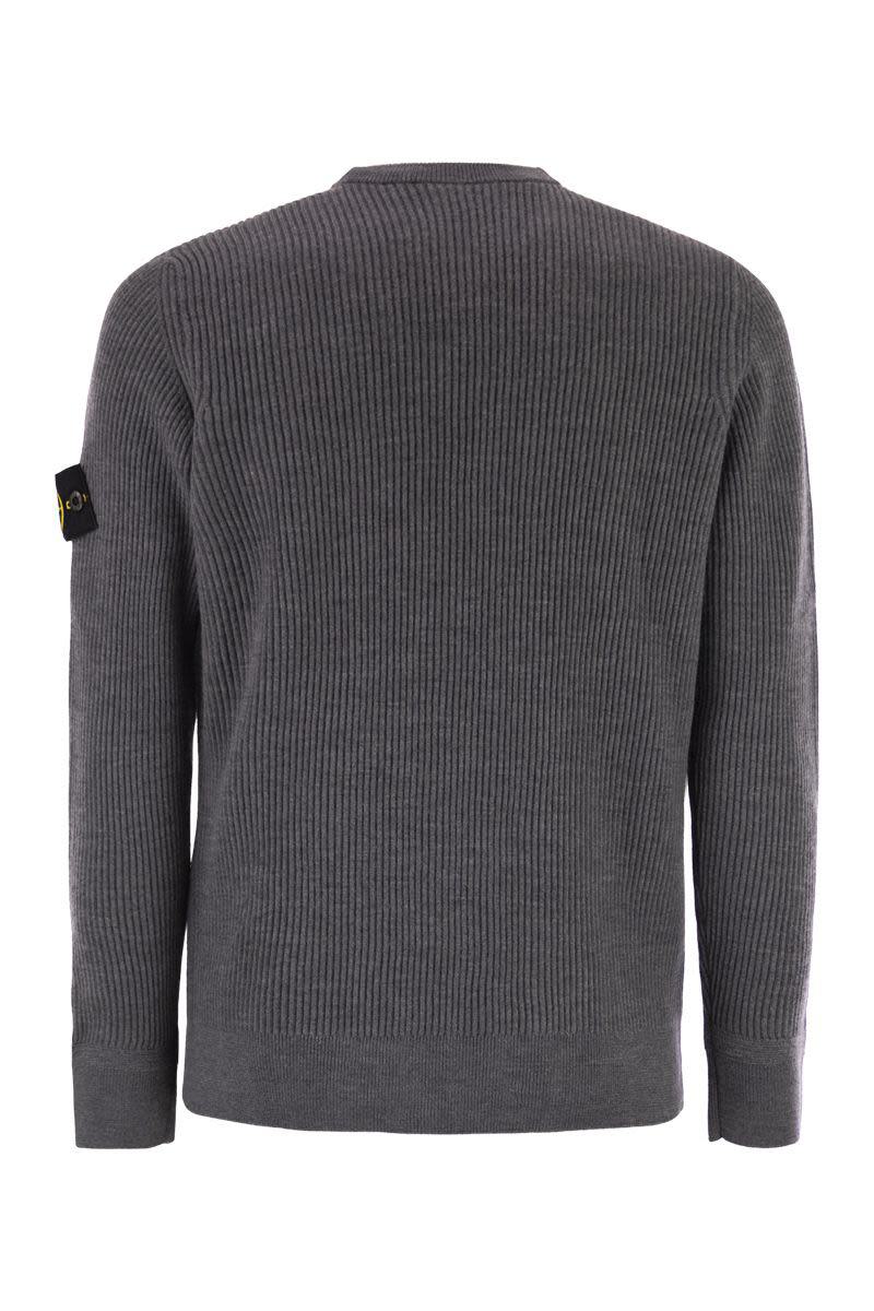 Stone Island rundhalsad tröja med ribbade kanter