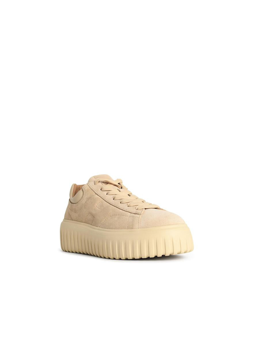 Hogan 'H-Stripes' Beige Mocka Sneakers