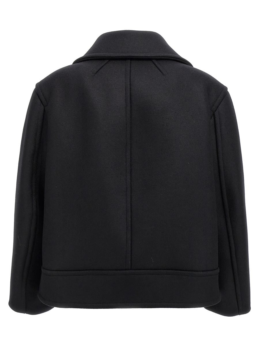Saint Laurent överdimensionerad Caban-kappa