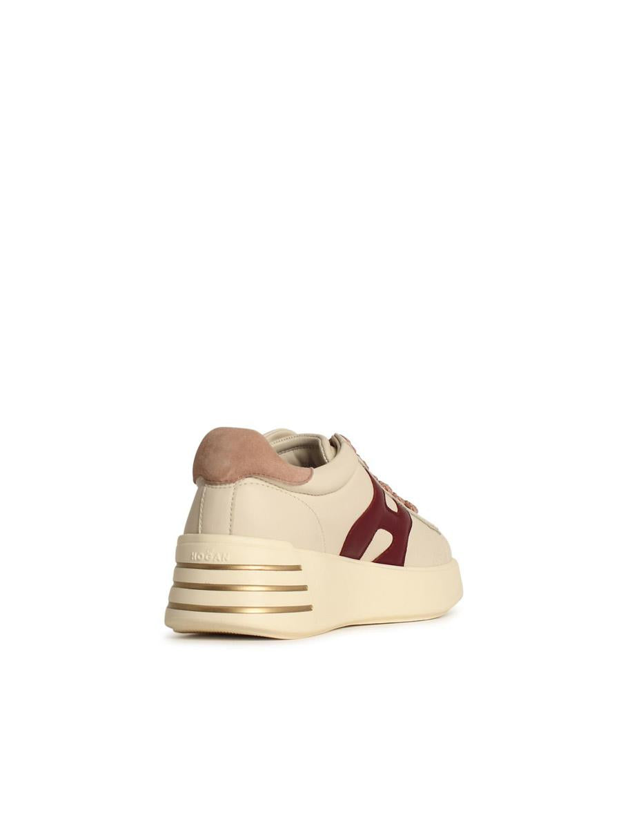 Hogan 'Rebel H564' Elfenbensvita Lädersneakers