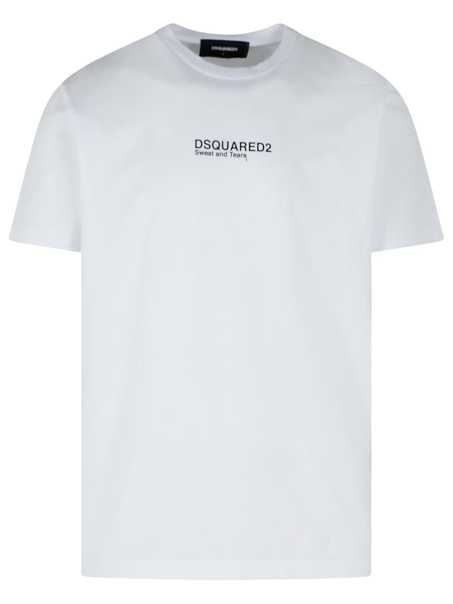 DSQUARED2 Vit bomulls-T-shirt