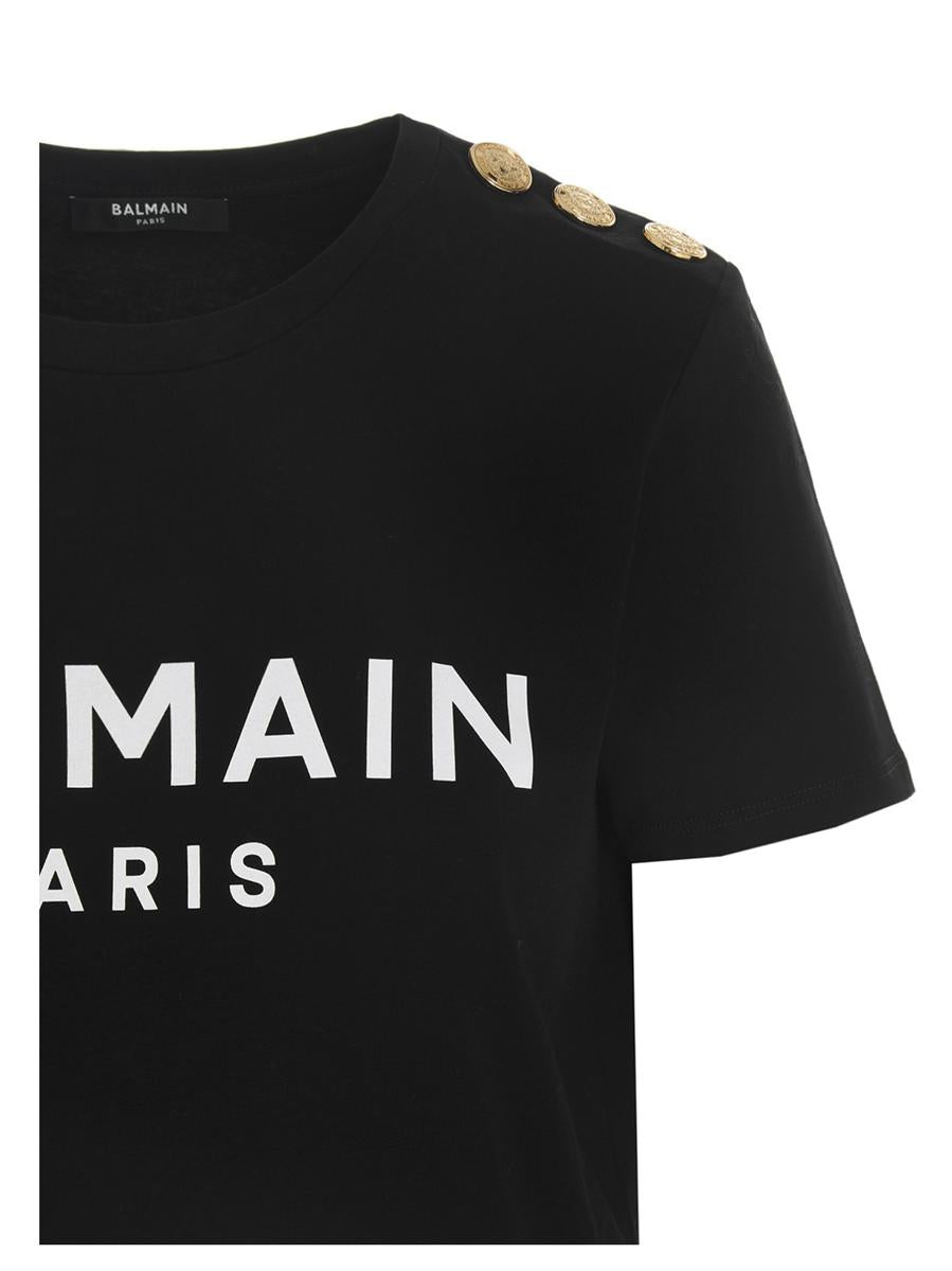 Balmain-t-shirt med logotyptryck