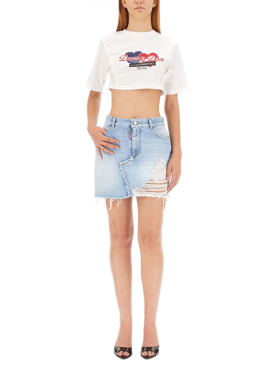 DSQUARED2 T-shirt med kort passform