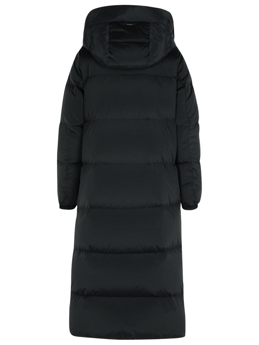 Woolrich 'Kelly' lång svart dunjacka i polyamidblandning