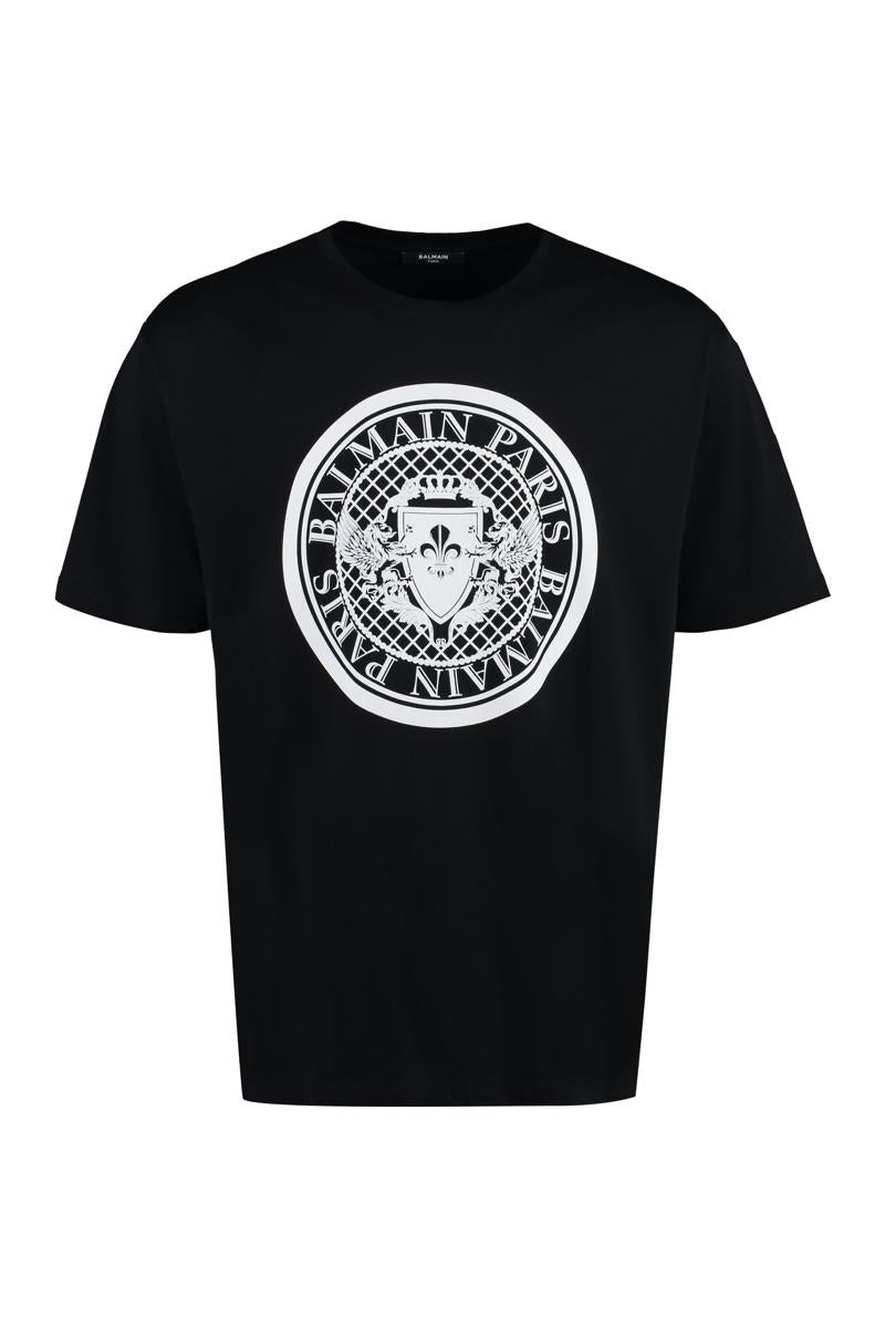 Balmain bomulls-t-shirt med rund hals