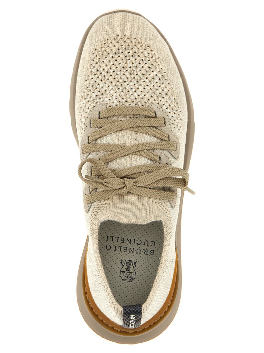 Brunello Cucinelli stickade sneakers