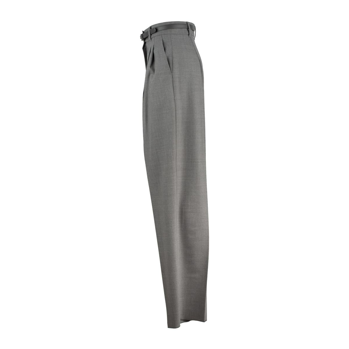 Max Mara Grå stickade ullbyxor