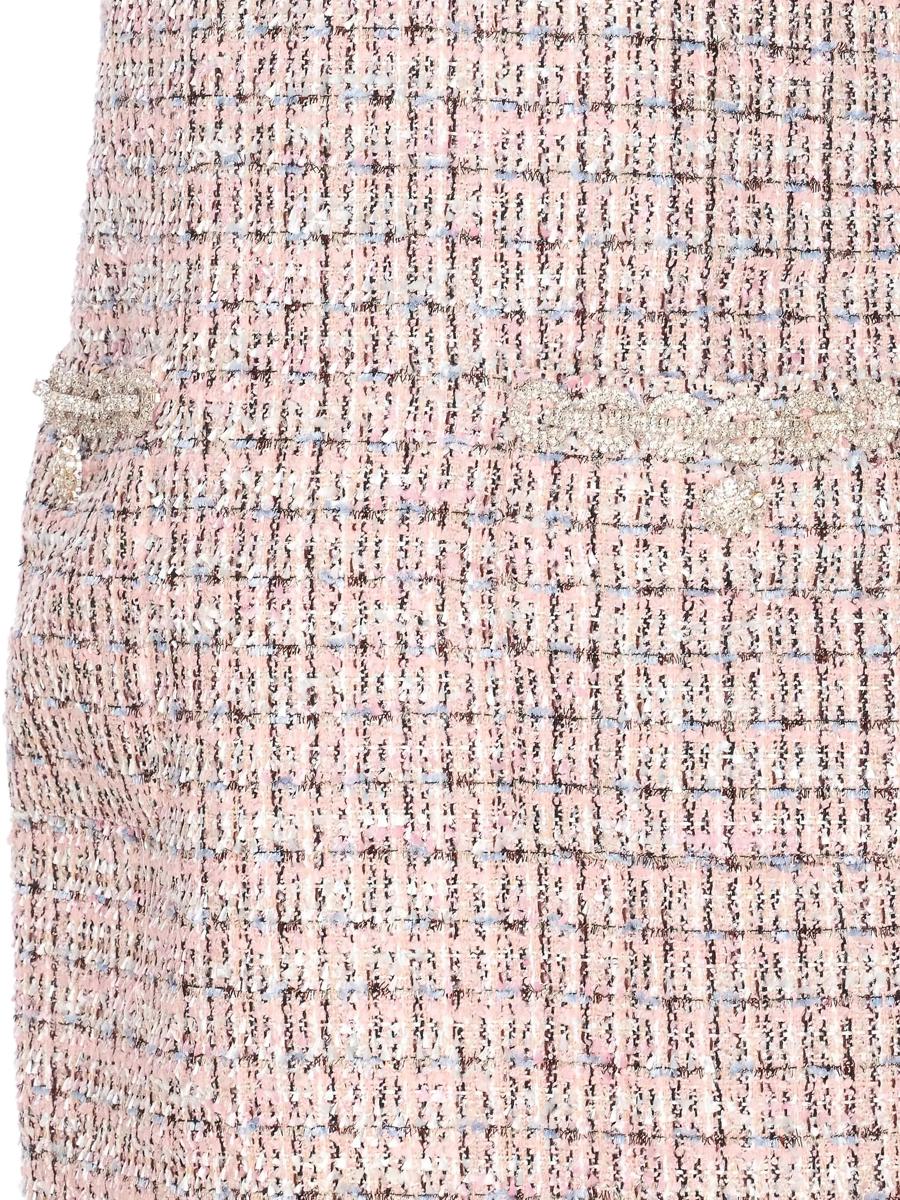 Självporträtt Rosa Bouclé Ärmlös Miniklänning Kläder