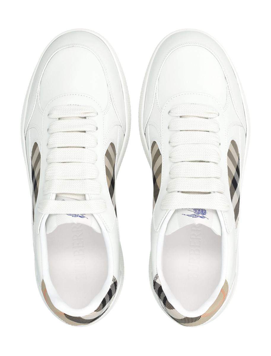 Burberry Läder- och Rutiga Terrace Sneakers