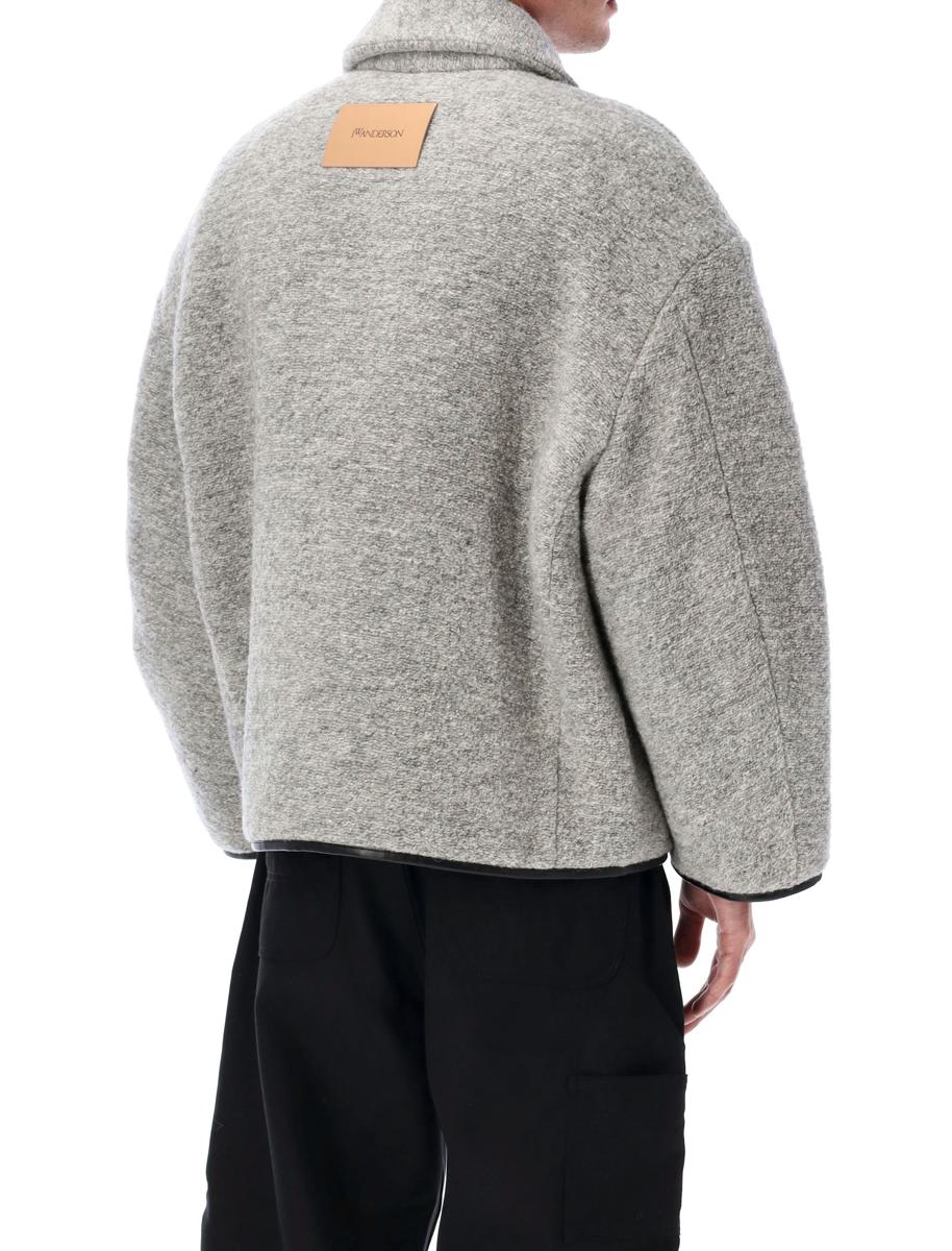 JW Anderson Ljusgrå Kontrastkantad Casualjacka