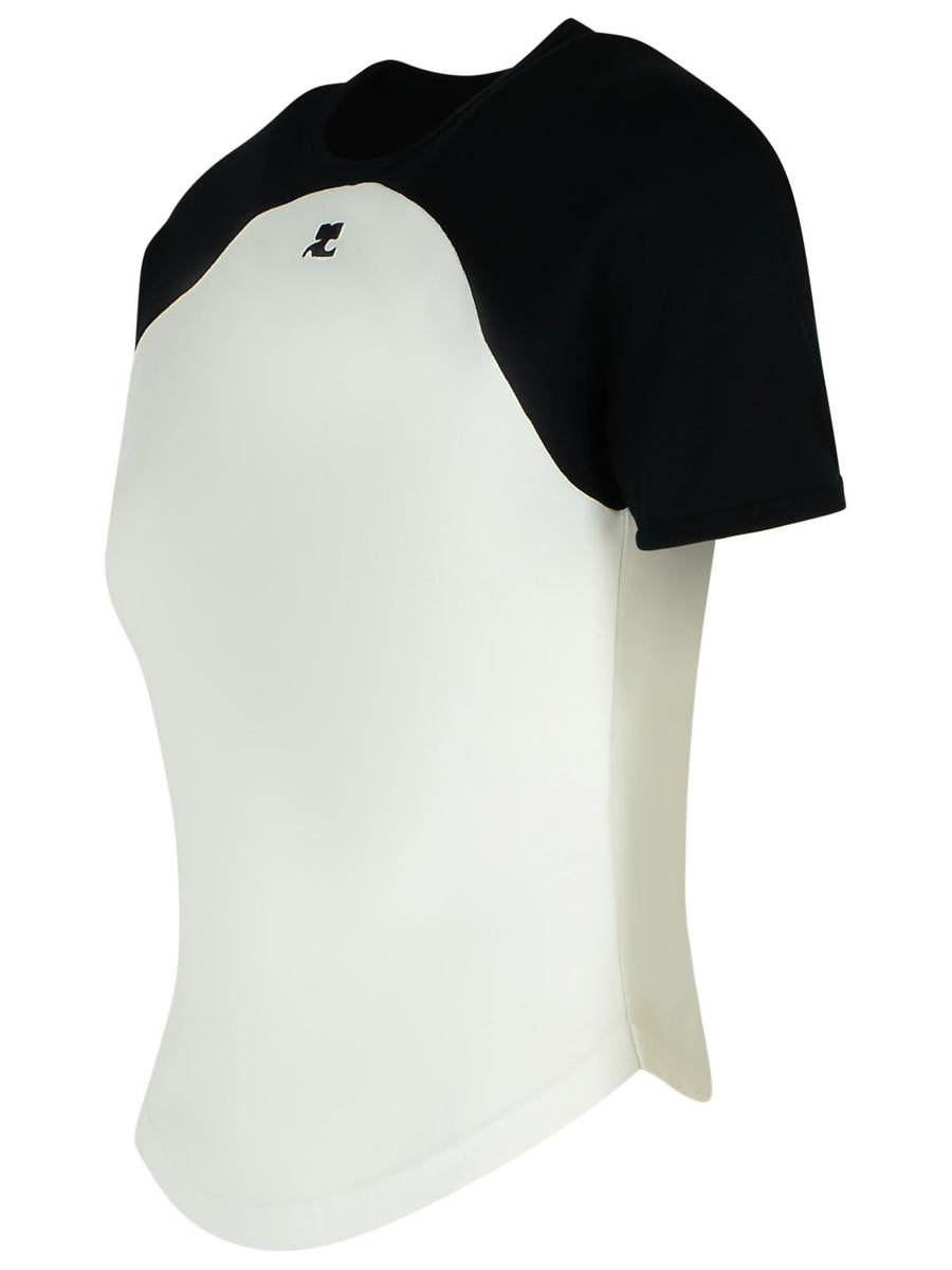 Courrèges vit bomulls-T-shirt
