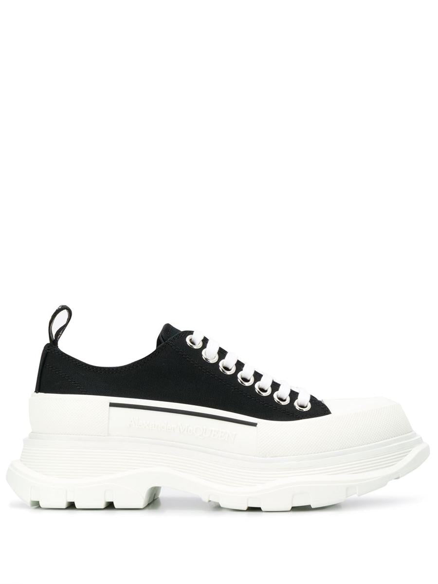 Alexander McQueen Tread Slick Canvas Sneakers med gummisula