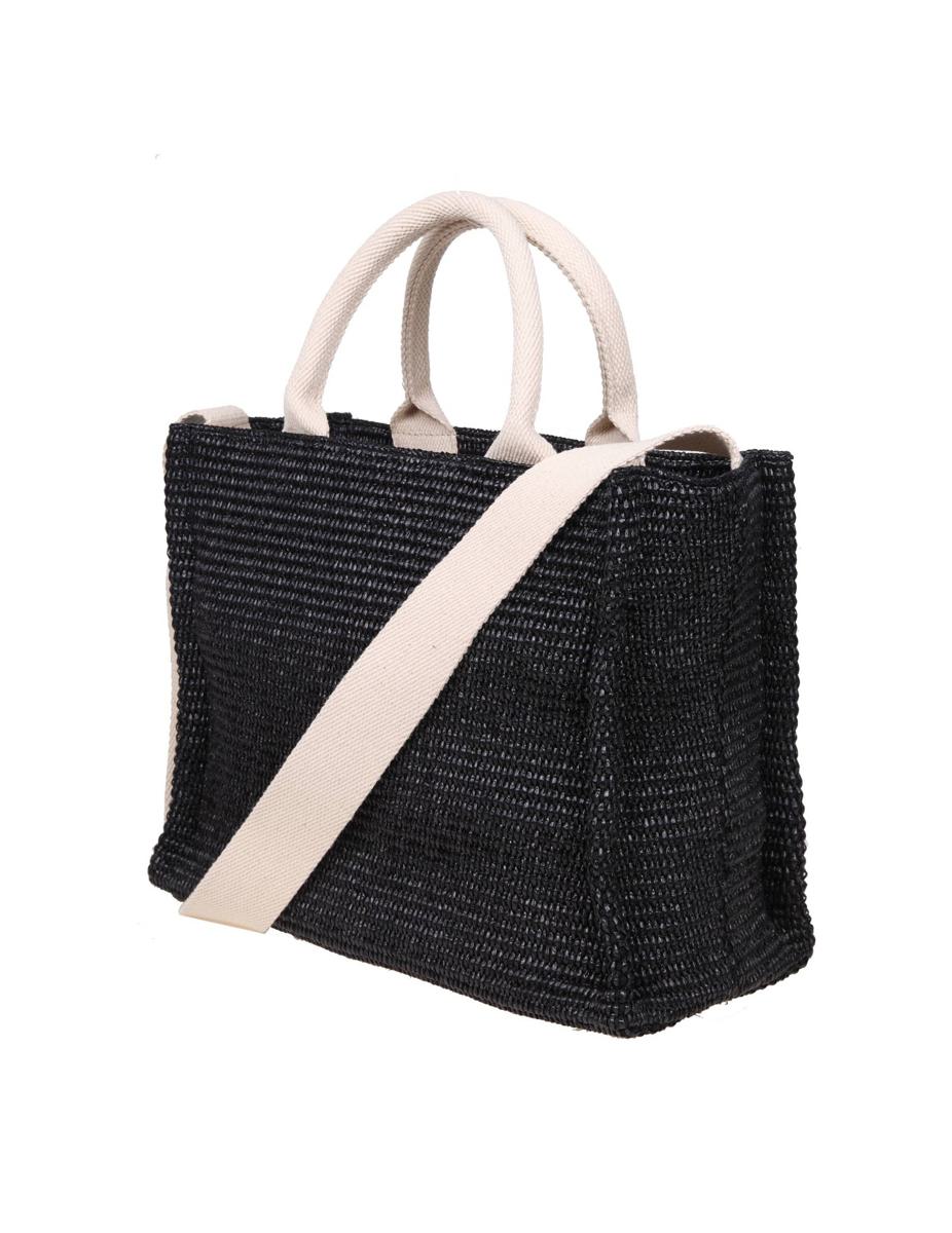 Marni handväska i raffia-effekt