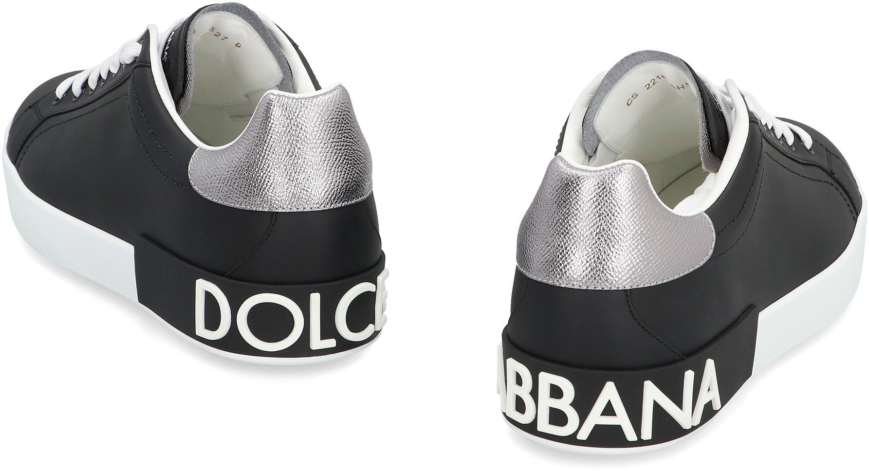 Dolce & Gabbana Portofino Spoiler Låga Sneakers i Läder