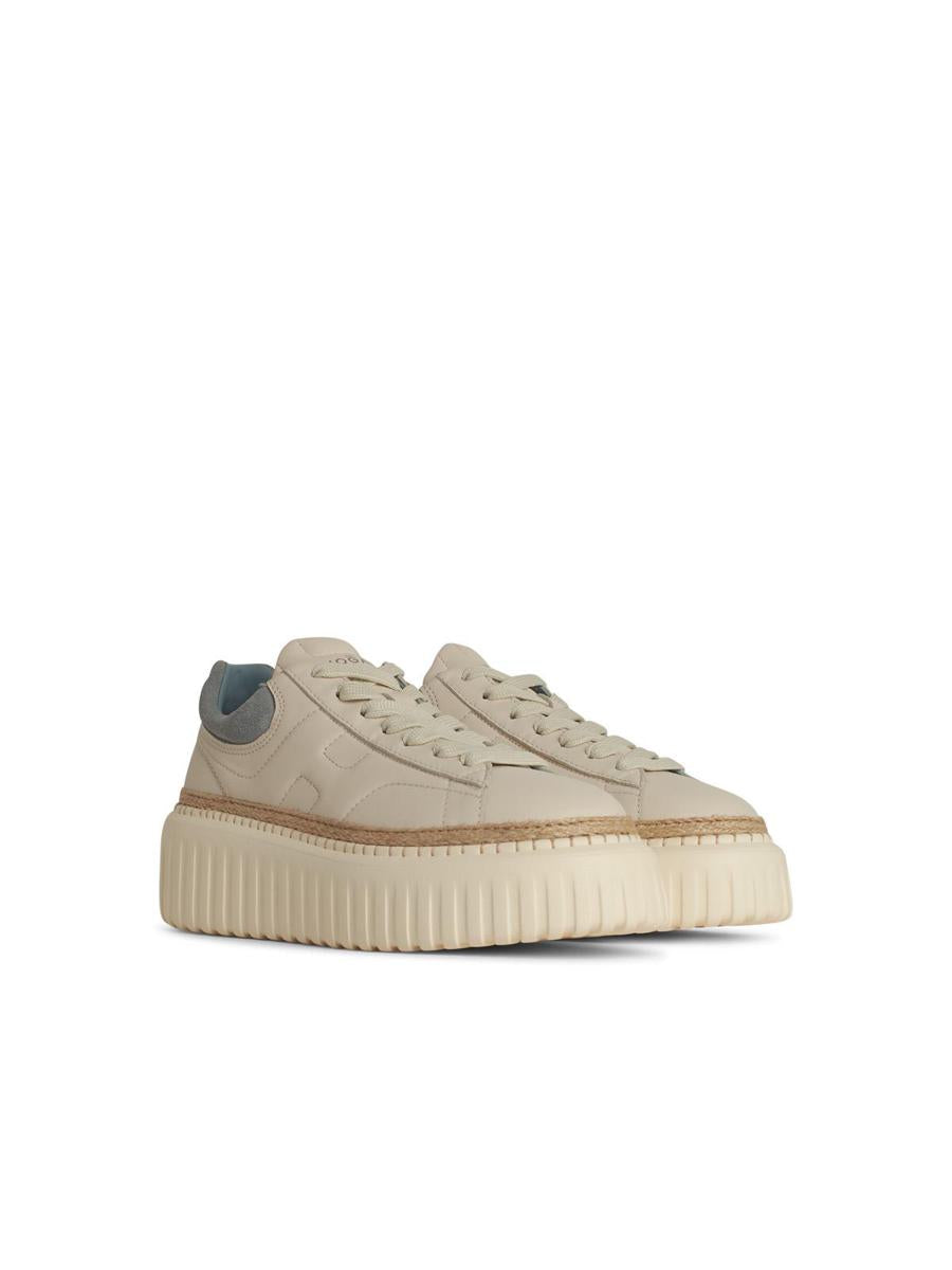 Hogan Cream Leather H-Ränder H6' Sneakers