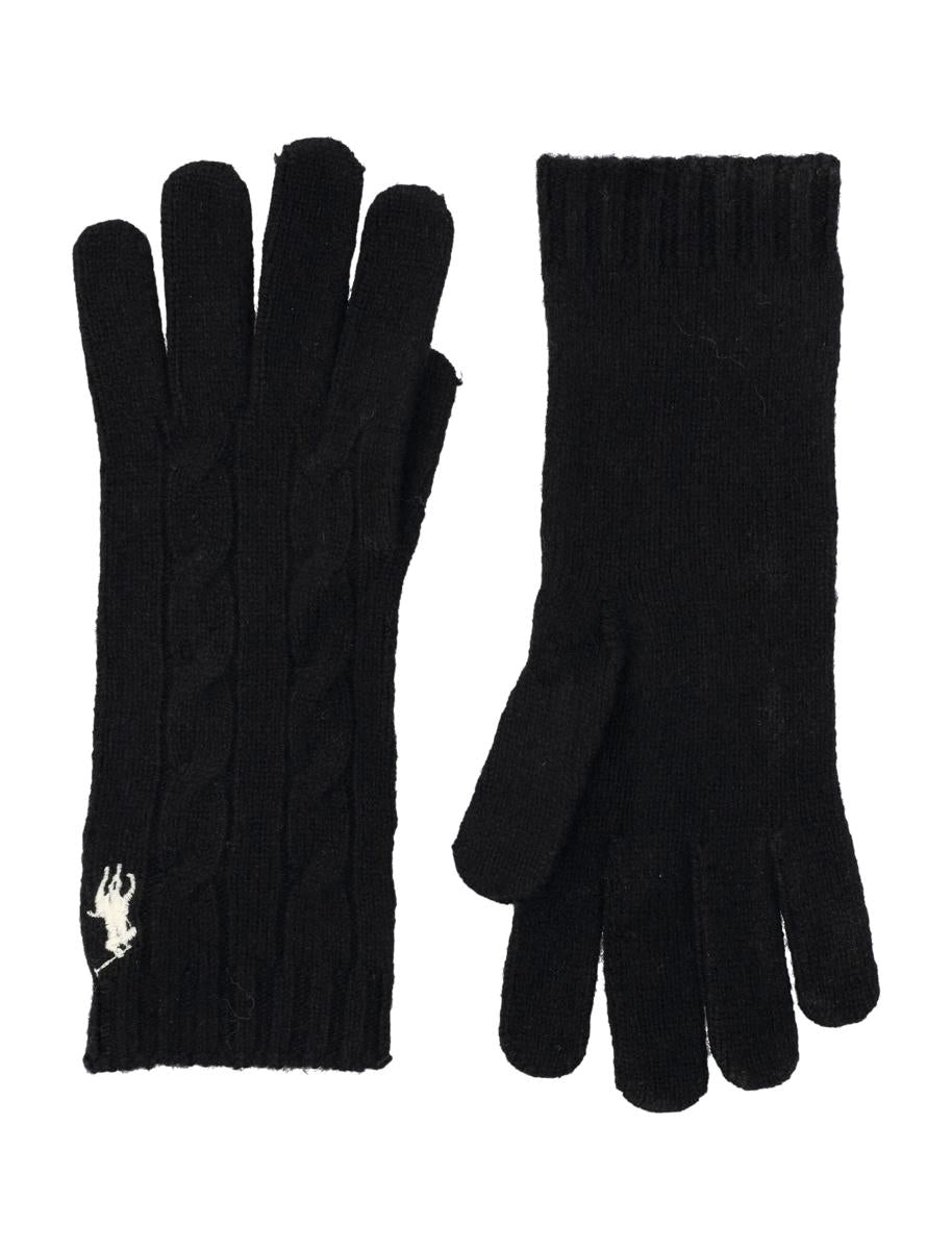 Polo Ralph Lauren Kabelstickade Ull-Kashmirhandskar