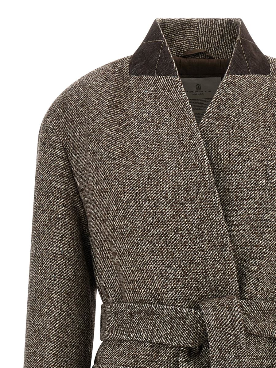 Brunello Cucinelli enkelknäppt kappa