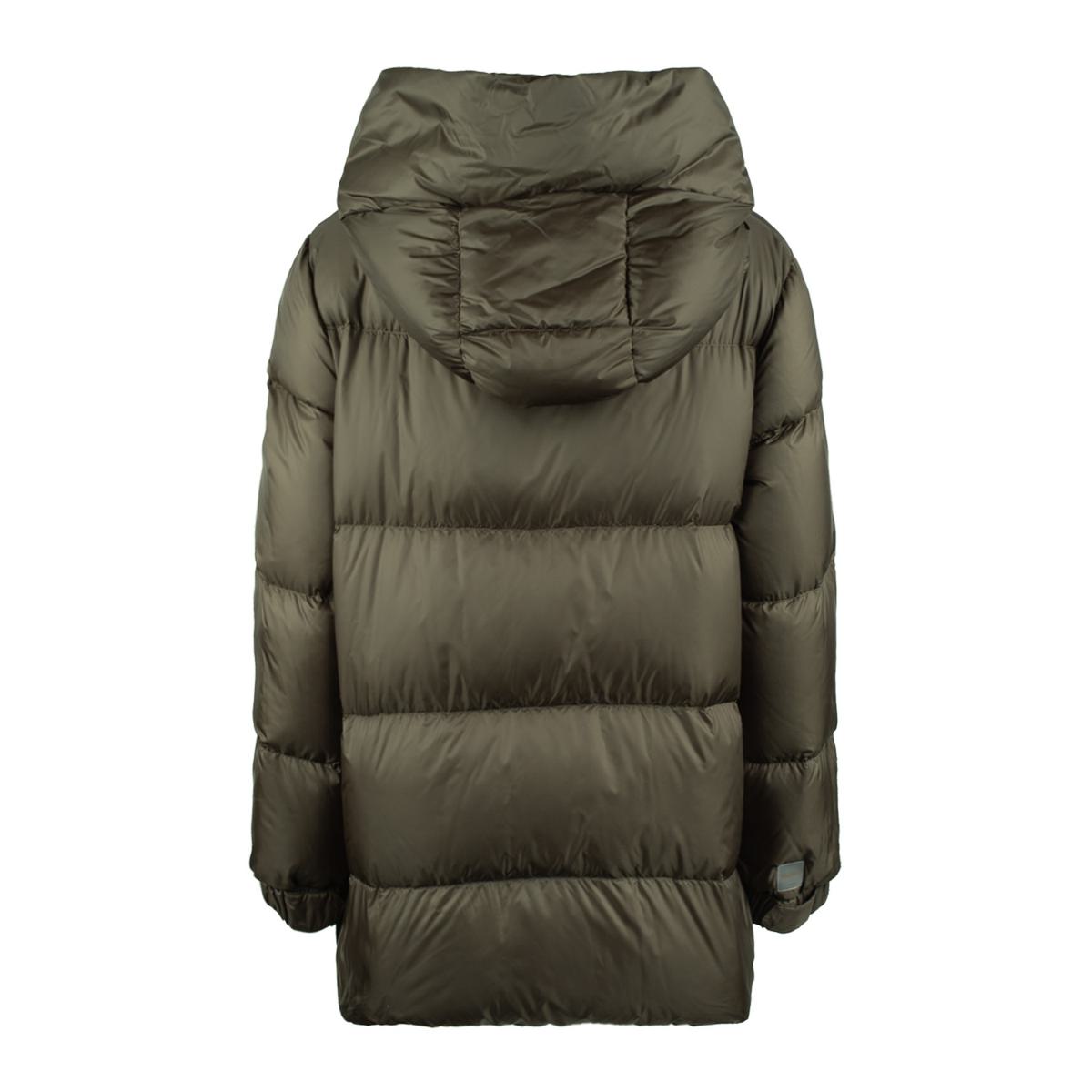Max Mara Khaki Grön Anti-Drip Canvas Dunjacka