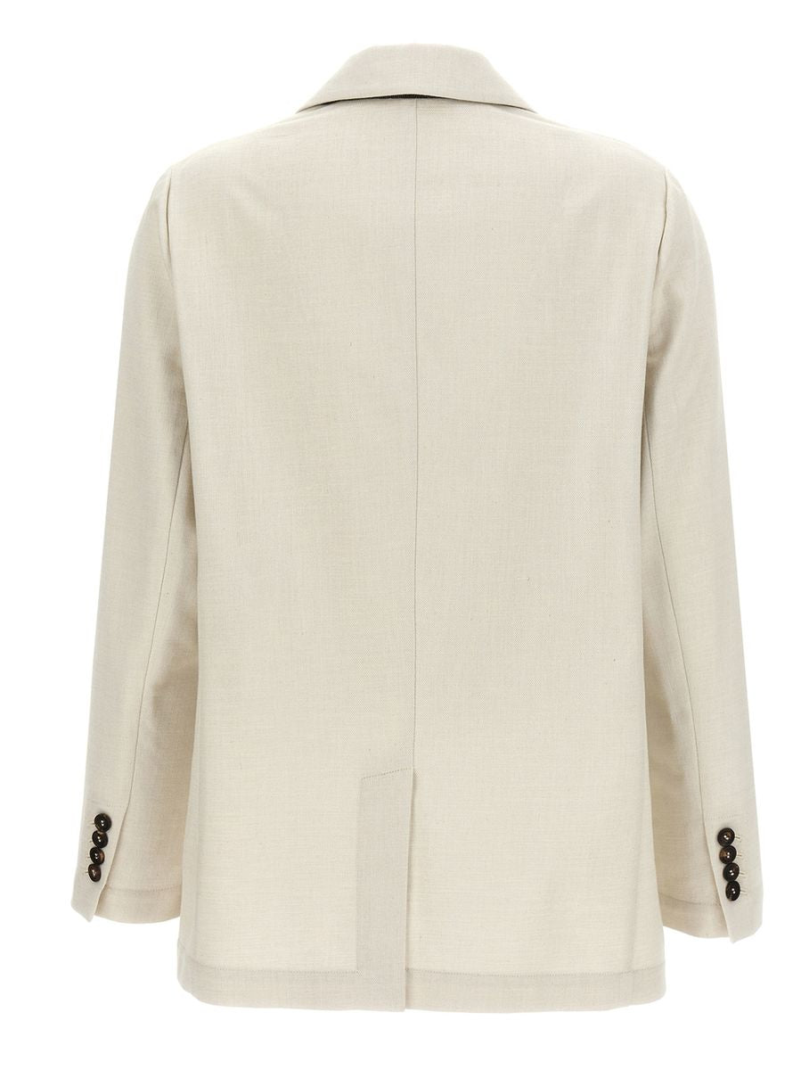 Brunello Cucinelli Lurex Dubbelknäppt Kavaj