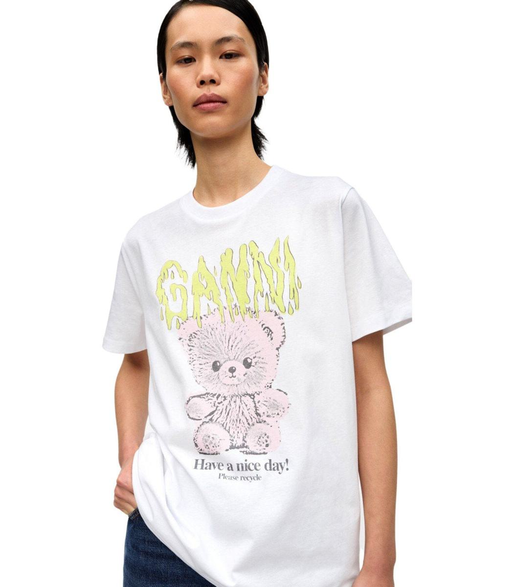 Ganni Teddy Vit T-shirt
