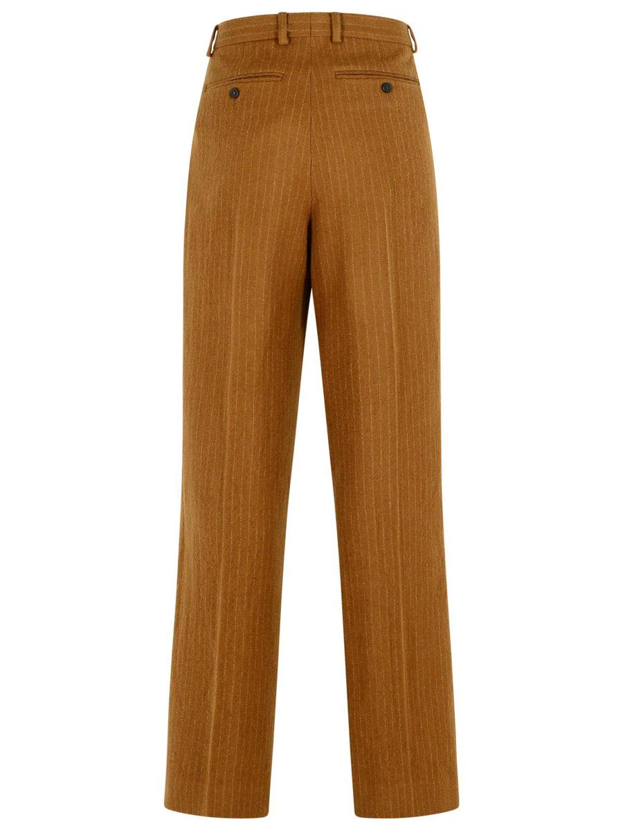 Dries Van Noten 'Penrud' raka bruna yllebyxor