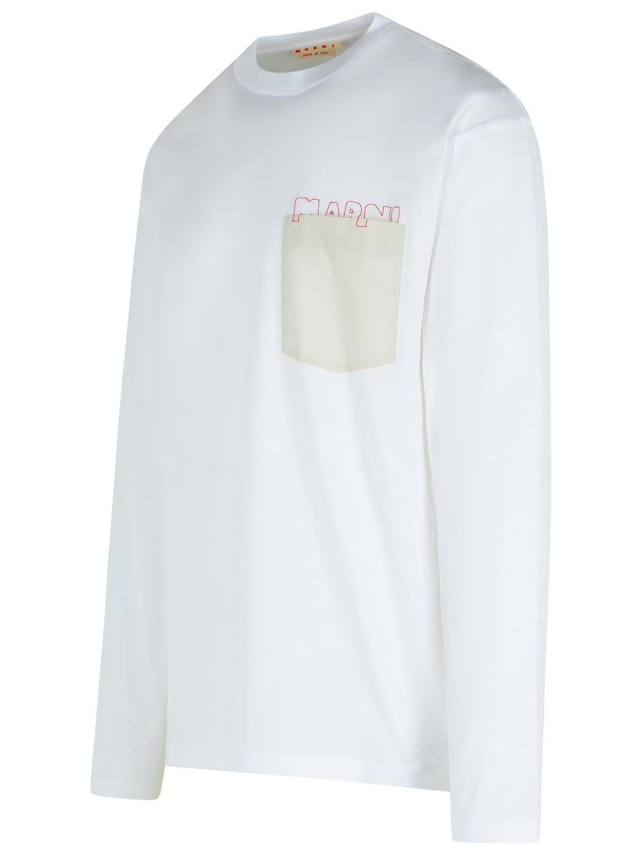 Marni Vit Bomulls-T-shirt
