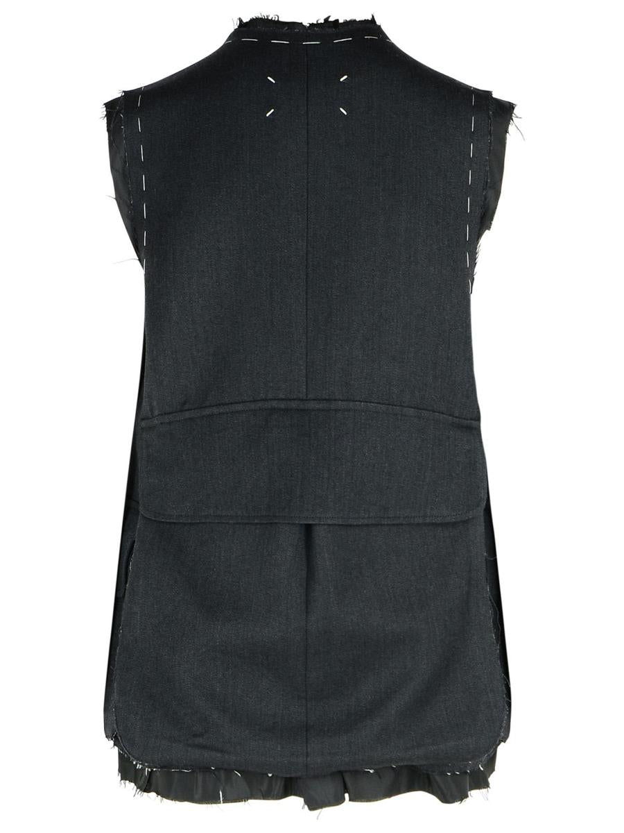 Maison Margiela Mörkgrå Ullväst