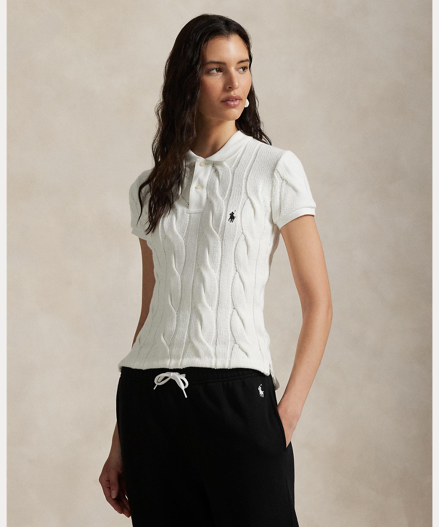 Polo Ralph Lauren POLO RALPH LAUREN kabelstickad pikétröja i bomull