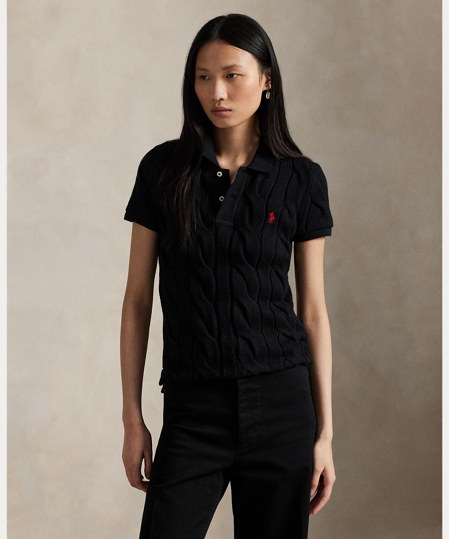 Polo Ralph Lauren POLO RALPH LAUREN kabelstickad pikétröja i bomull