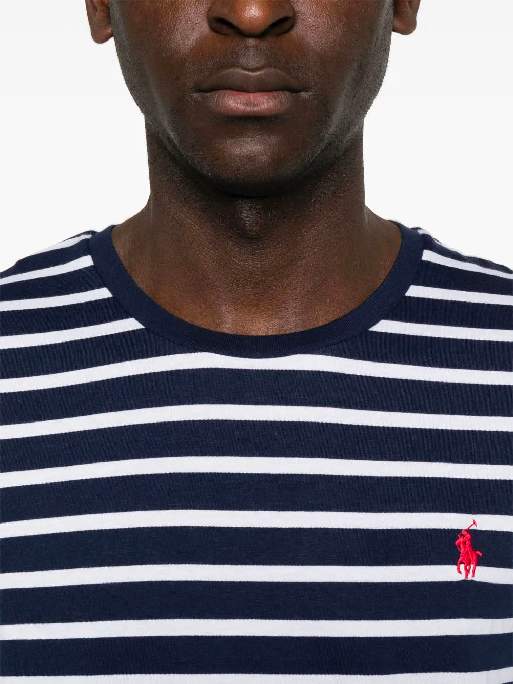 Anpassad randig t-shirt med smal passform