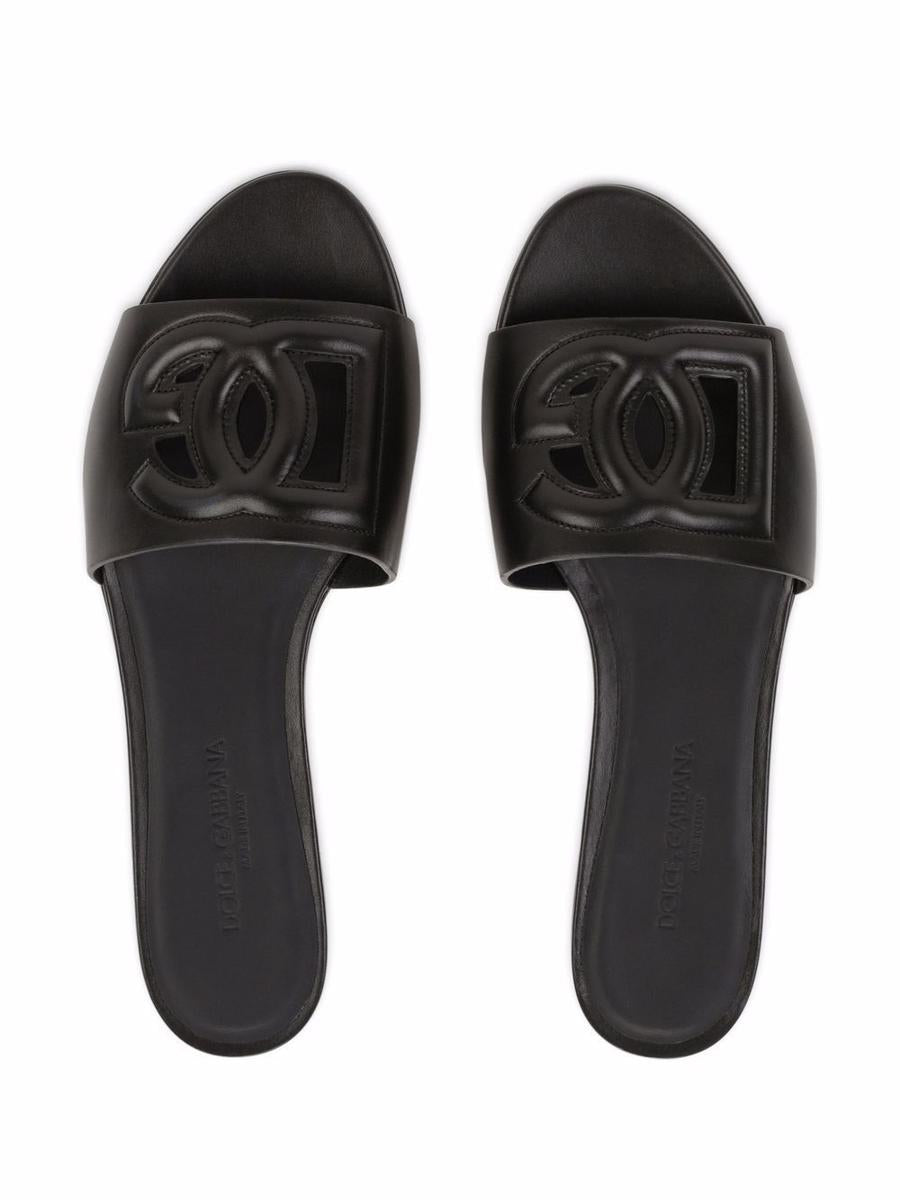 Dolce & Gabbana Dg Logo Lädersandaler