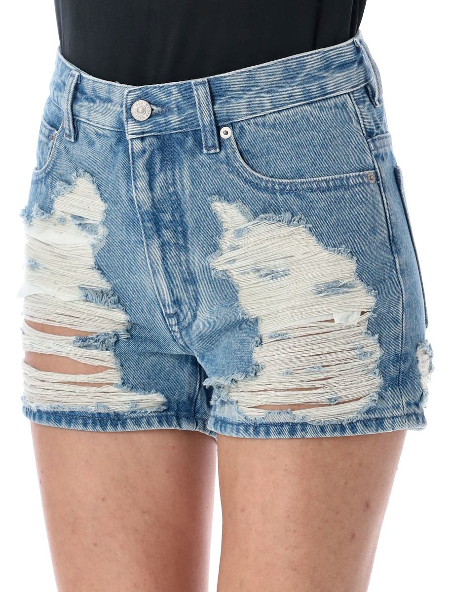 MM6 Maison Margiela Shorts med slitna jeans