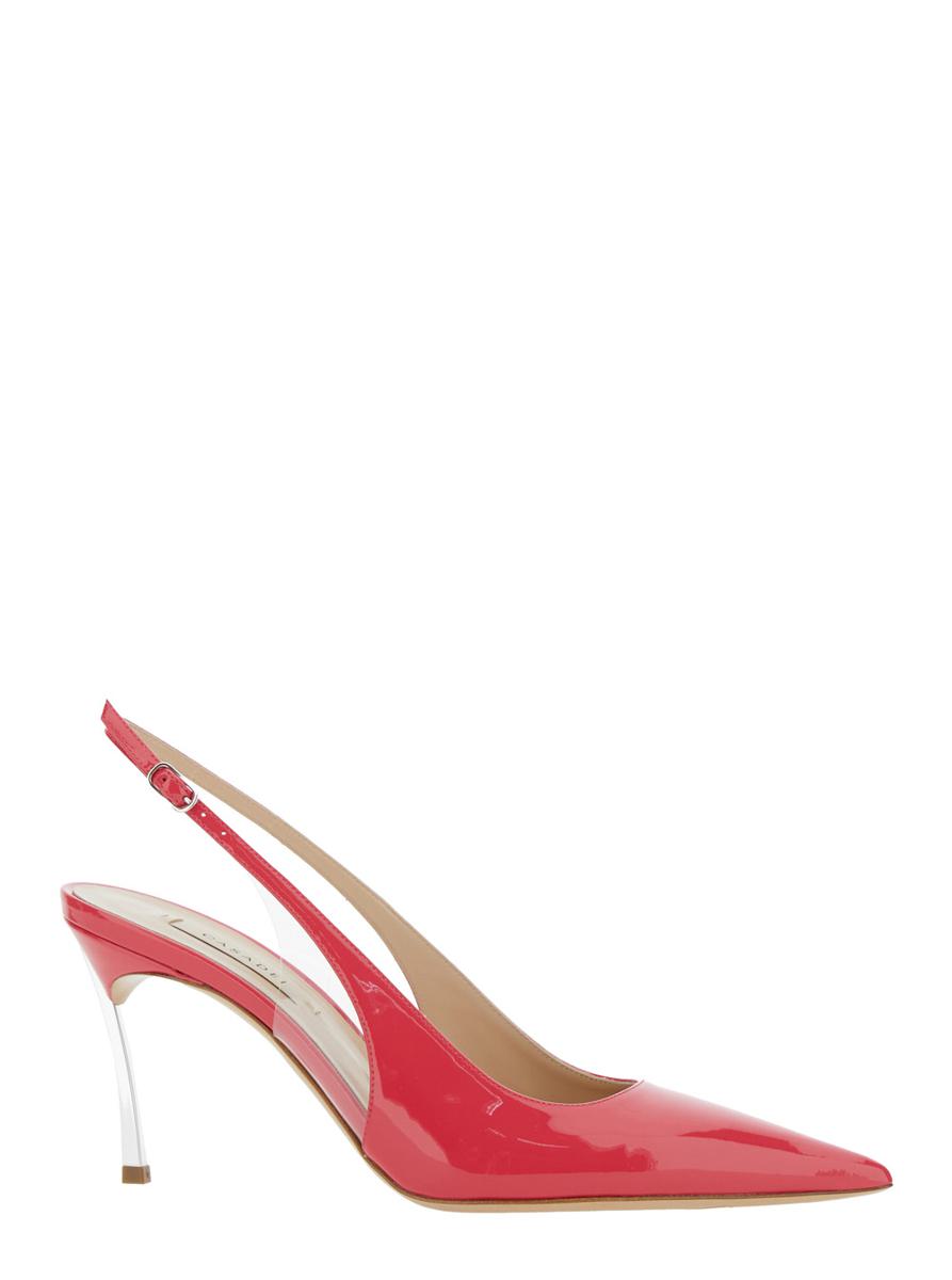 'Superblade Tiffany' Rosa Slingback Pumps Med Hög Klack I Lackskinn Dam